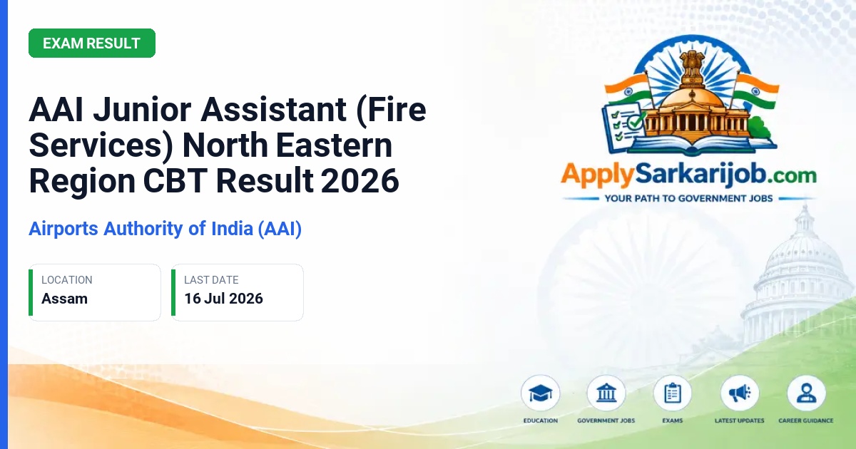 Airports Authority of India (AAI) - Junior Assistant (Fire Services) Official Notification Poster & Schedule