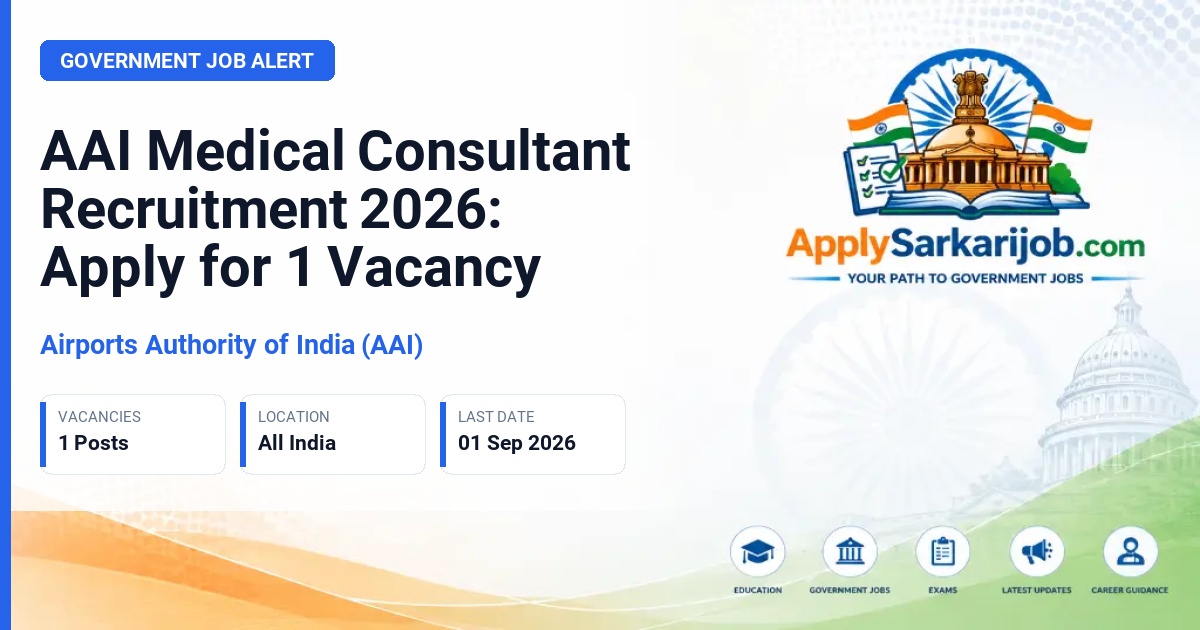 Airports Authority of India (AAI) - Medical Consultant (Non-Specialist Doctor) Official Notification Poster & Schedule