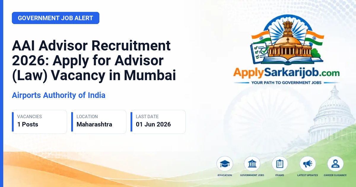 Airports Authority of India - Advisor (Law) Official Notification Poster & Schedule