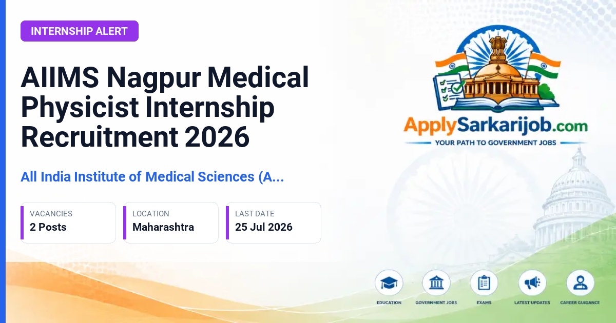 All India Institute of Medical Sciences (AIIMS) - Medical Physicist Intern Official Notification Poster & Schedule