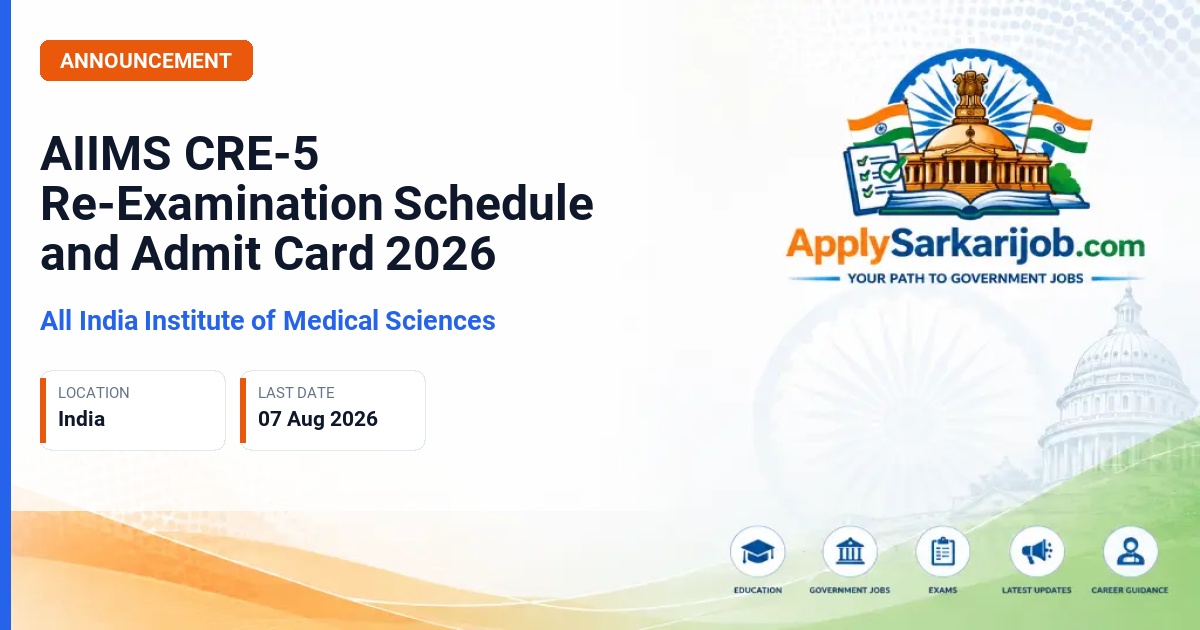 All India Institute of Medical Sciences - Various Group Codes (DEO, LDC, Steno, etc.) Official Notification Poster & Schedule