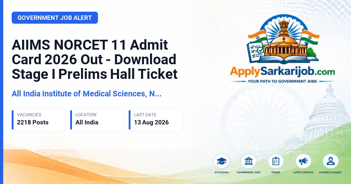 All India Institute of Medical Sciences (AIIMS) - Nursing Officer (NORCET 11) Official Notification Poster & Schedule