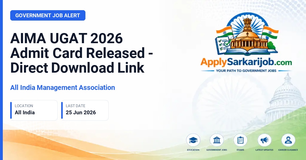All India Management Association - Under Graduate Aptitude Test (UGAT) 2026 Official Notification Poster & Schedule
