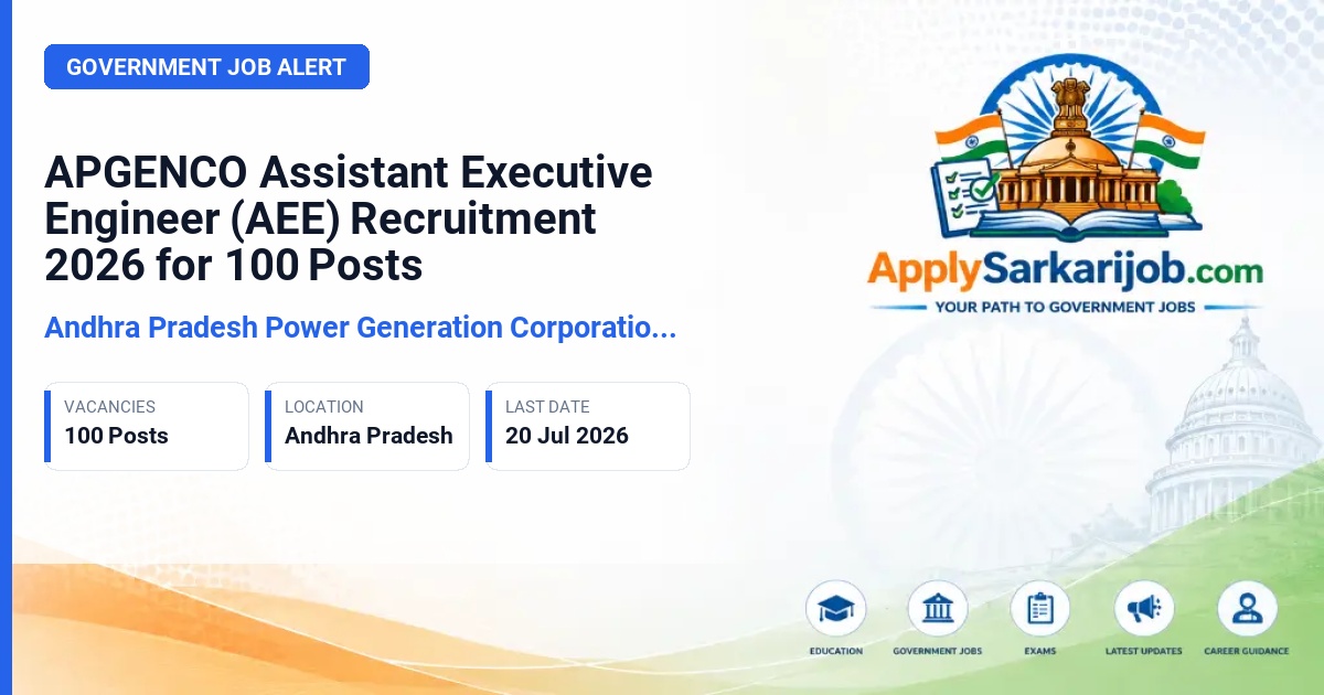 Andhra Pradesh Power Generation Corporation Limited (APGENCO) - Assistant Executive Engineer (AEE) Official Notification Poster & Schedule