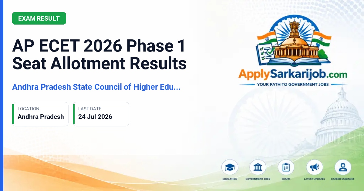 Andhra Pradesh State Council of Higher Education - B.Tech Lateral Entry Admission Official Notification Poster & Schedule