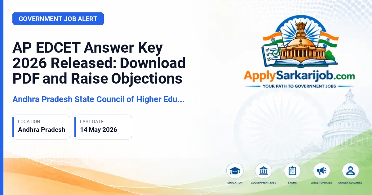 Andhra Pradesh State Council of Higher Education (APSCHE) - B.Ed Entrance Exam (AP EDCET) Official Notification Poster & Schedule