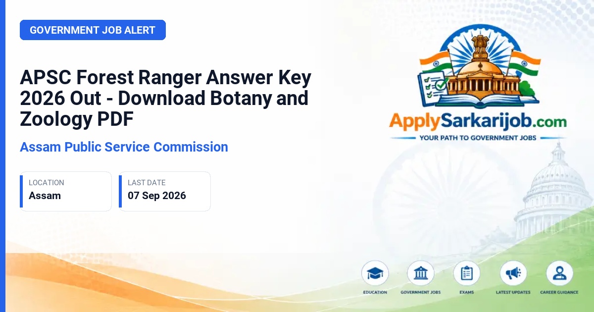 Assam Public Service Commission (APSC) - Forest Ranger Official Notification Poster & Schedule