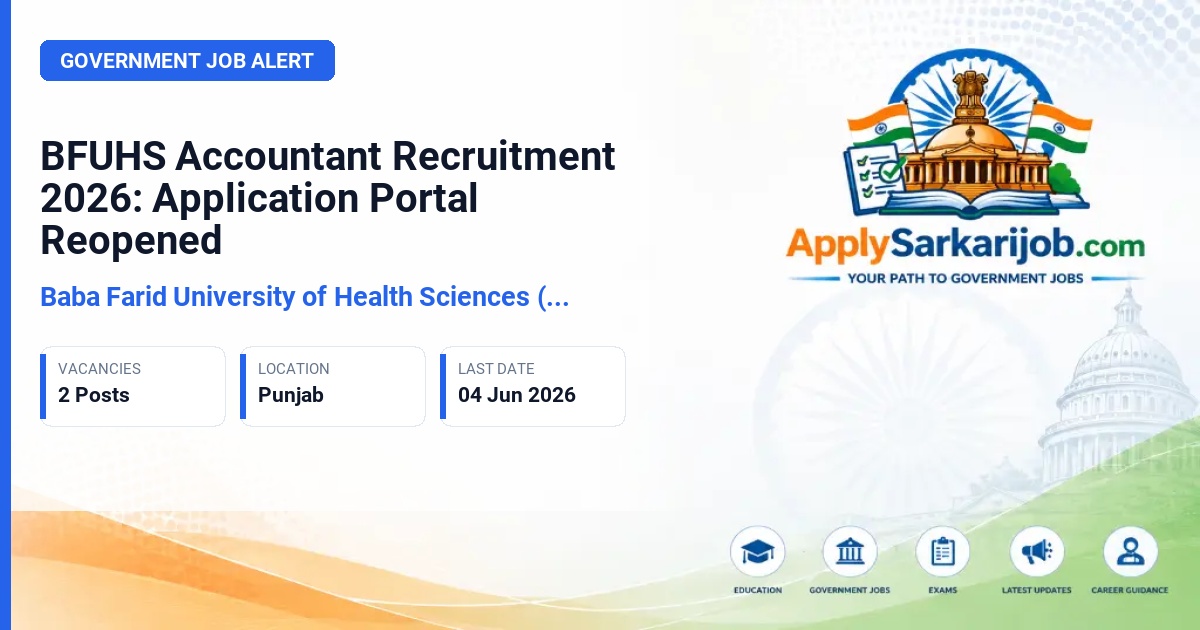 Baba Farid University of Health Sciences (BFUHS) - Accountant Official Notification Poster & Schedule