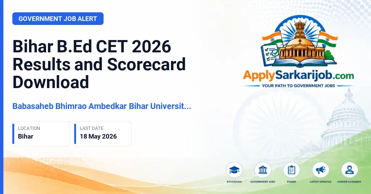 Babasaheb Bhimrao Ambedkar Bihar University (BRABU) - B.Ed CET 2026 Official Notification Poster & Schedule