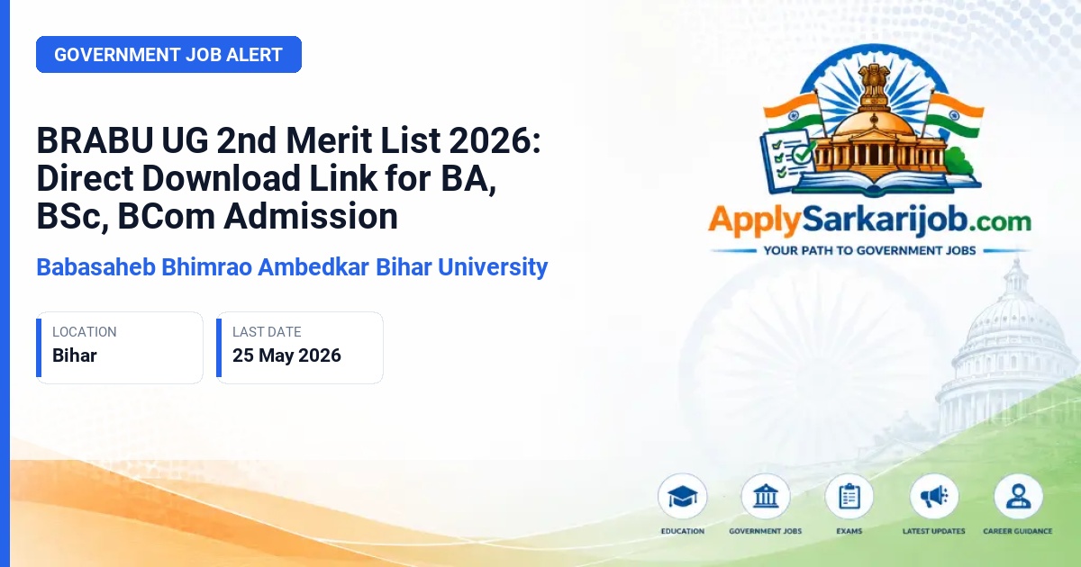 Babasaheb Bhimrao Ambedkar Bihar University - UG Admission 2026-30 Official Notification Poster & Schedule