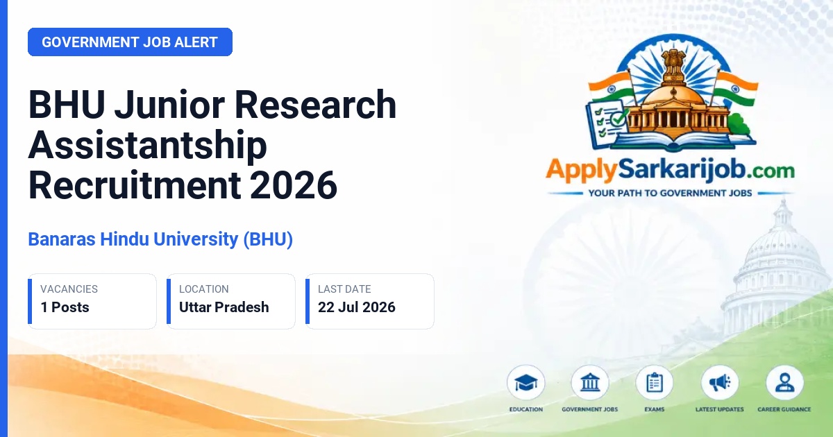 Banaras Hindu University (BHU) - Junior Research Assistantship (JRA) Official Notification Poster & Schedule