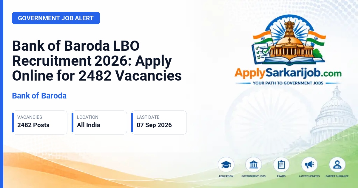 Bank of Baroda - Local Bank Officer (LBO) Official Notification Poster & Schedule