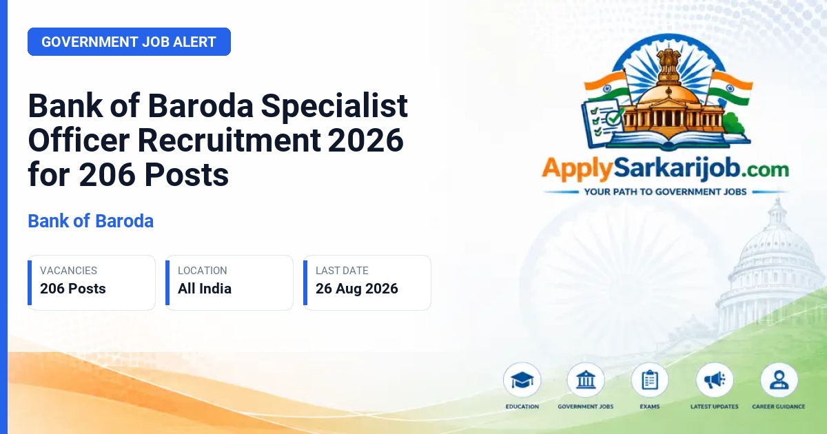 Bank of Baroda - Specialist Officer Official Notification Poster & Schedule