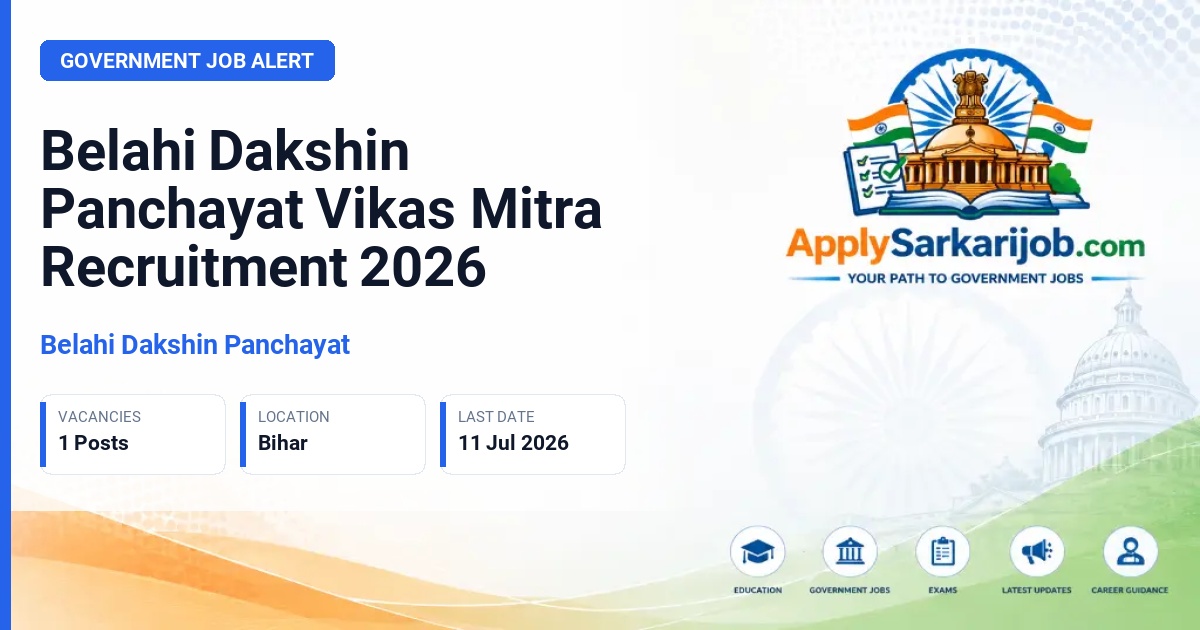 Belahi Dakshin Panchayat - Vikas Mitra Official Notification Poster & Schedule