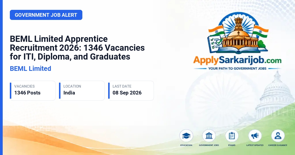BEML Limited - Apprentice Official Notification Poster & Schedule