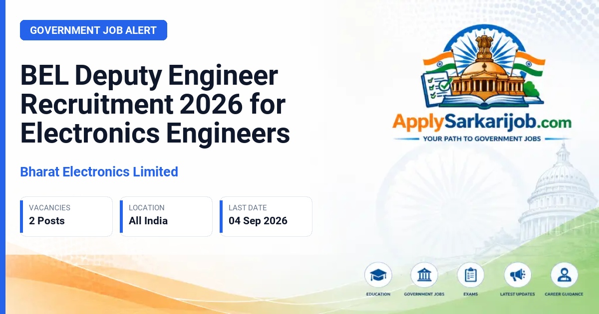 Bharat Electronics Limited - Deputy Engineer Official Notification Poster & Schedule