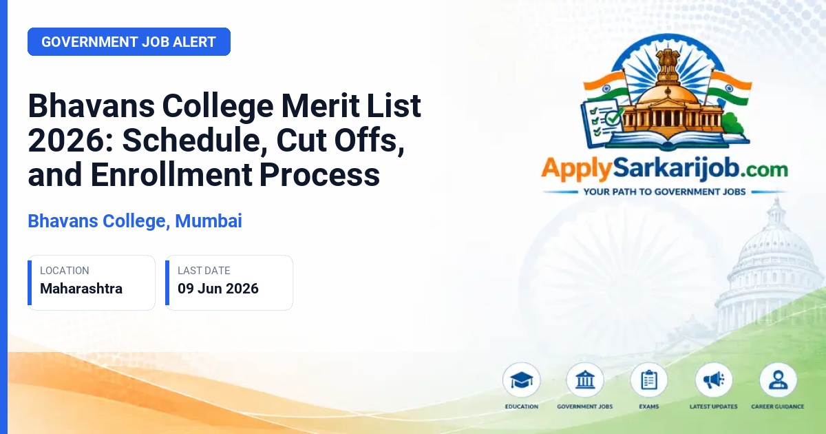 Bhavans College, Mumbai - Undergraduate Admissions 2026 Official Notification Poster & Schedule