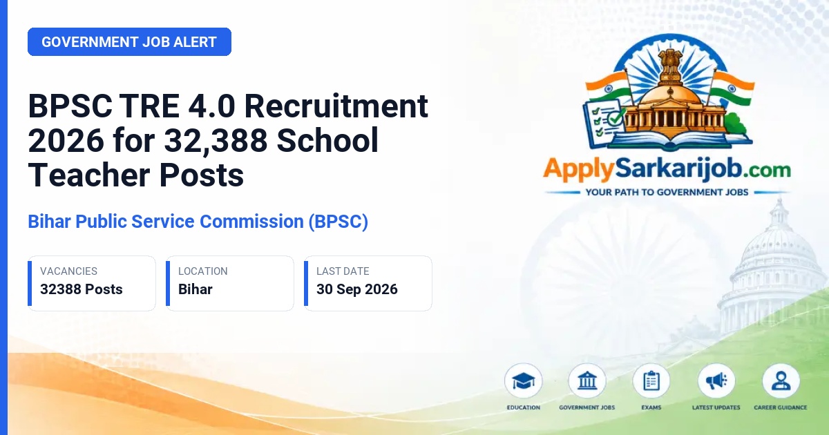 Bihar Public Service Commission (BPSC) - School Teacher Official Notification Poster & Schedule