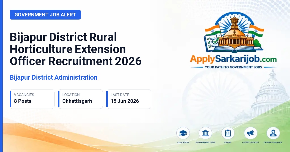 Bijapur District Administration - Rural Horticulture Extension Officer Official Notification Poster & Schedule