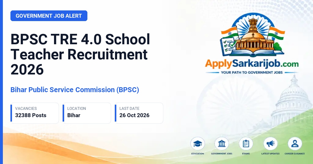 Bihar Public Service Commission (BPSC) - School Teacher (Vidyalaya Adhyapak) Official Notification Poster & Schedule