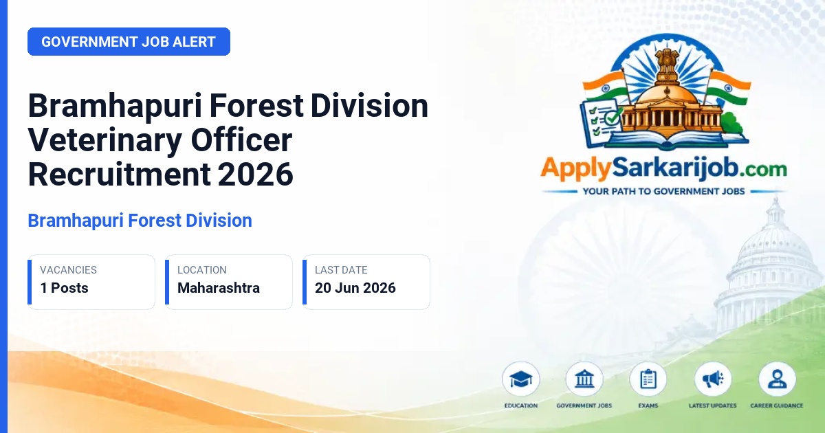 Bramhapuri Forest Division - Veterinary Officer Official Notification Poster & Schedule