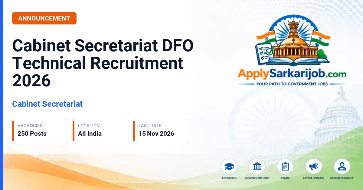 Cabinet Secretariat - Deputy Field Officer (Technical) Official Notification Poster & Schedule