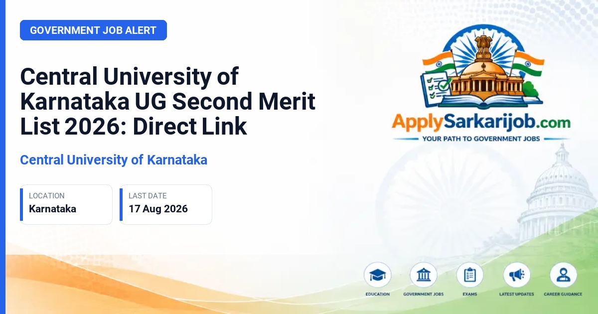 Central University of Karnataka - UG Admission 2026-27 Official Notification Poster & Schedule