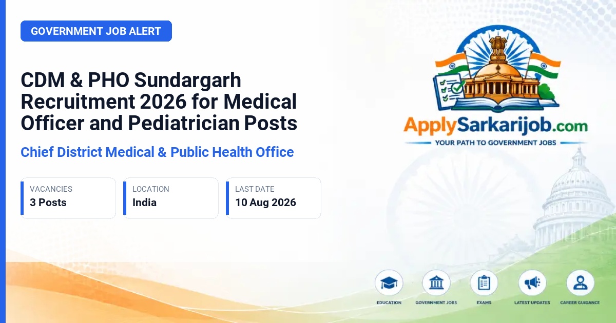 Chief District Medical & Public Health Office - Medical Officer and Pediatrician Official Notification Poster & Schedule