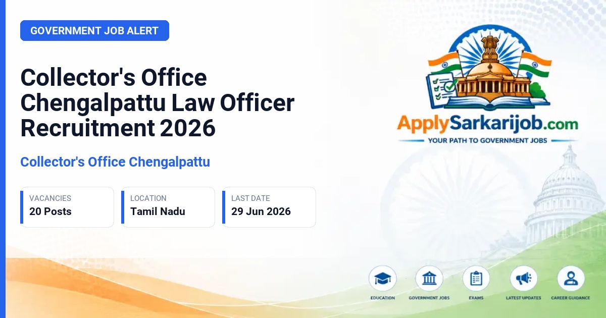 Collector's Office Chengalpattu - Law Officer Official Notification Poster & Schedule