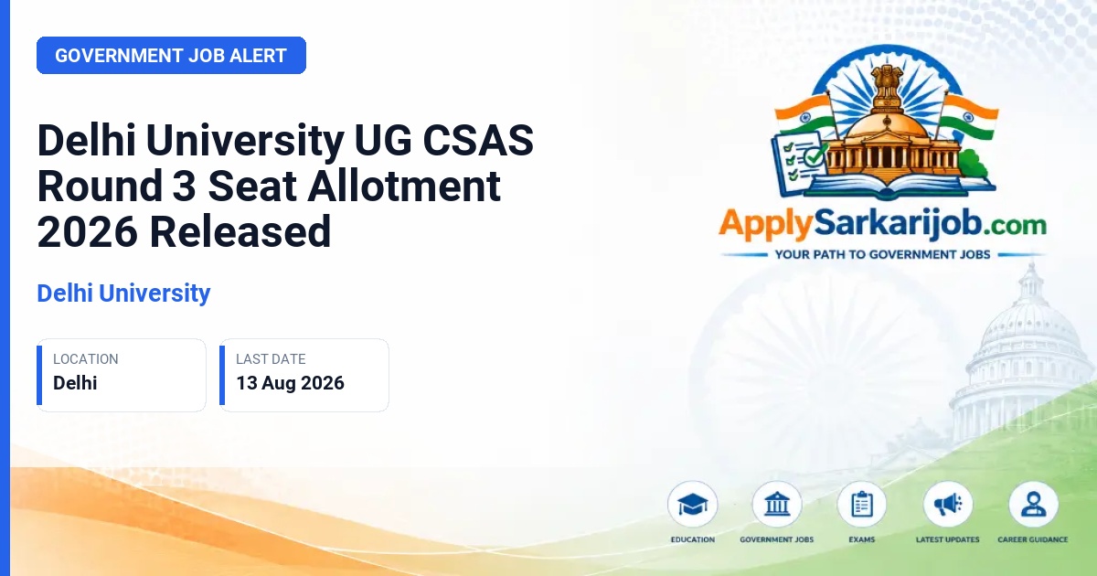 Delhi University - Undergraduate Admission 2026 Official Notification Poster & Schedule