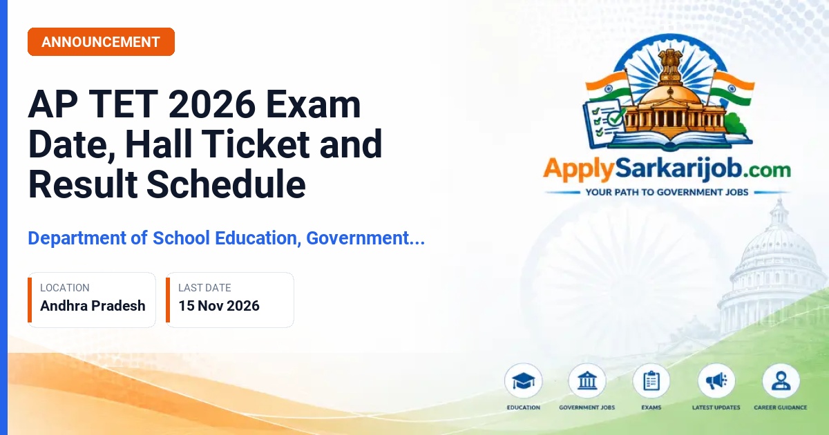 Department of School Education, Government of Andhra Pradesh - Exam Date and Schedule Official Notification Poster & Schedule