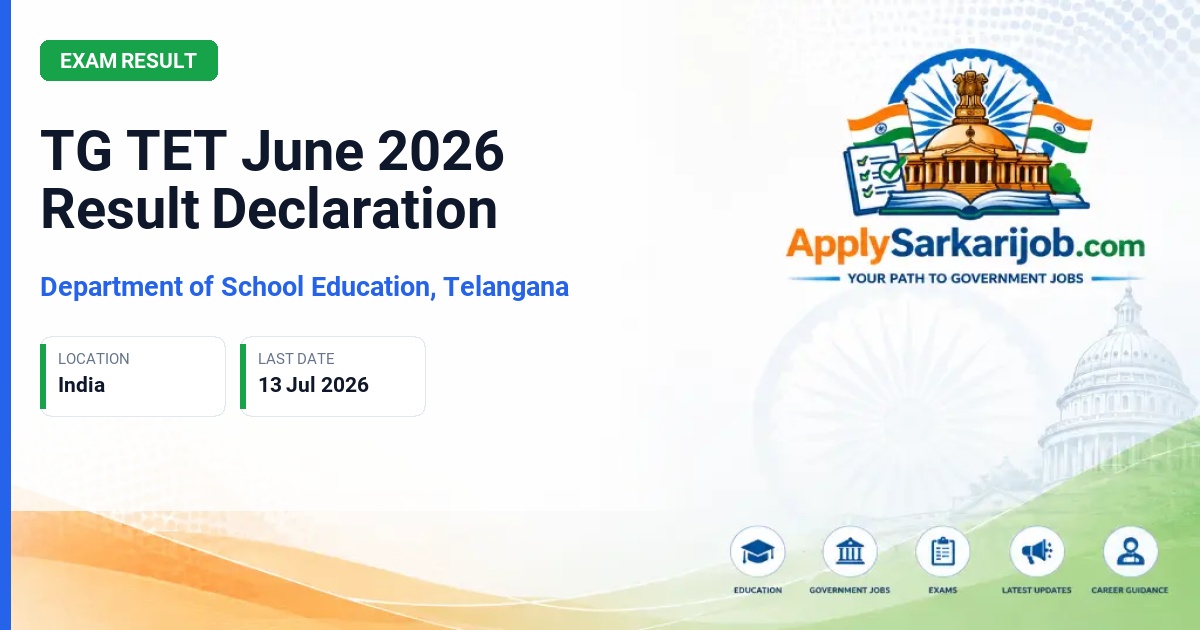 Department of School Education, Telangana - Teacher Eligibility Test Official Notification Poster & Schedule