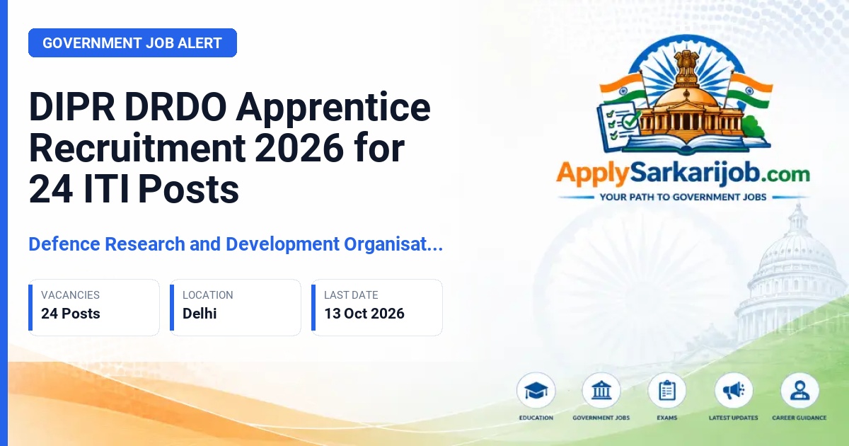Defence Research and Development Organisation (DRDO) - Apprentice Official Notification Poster & Schedule