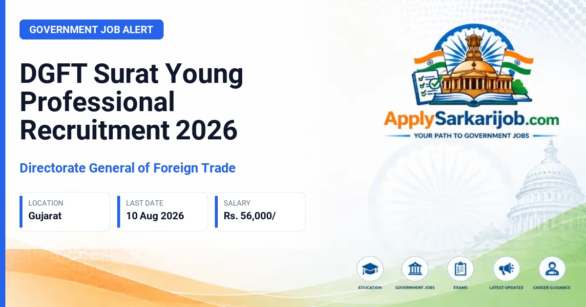 Directorate General of Foreign Trade - Young Professional Official Notification Poster & Schedule