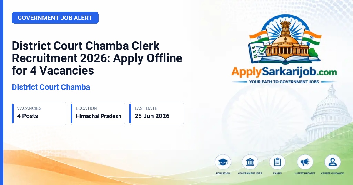 District Court Chamba - Clerk Official Notification Poster & Schedule