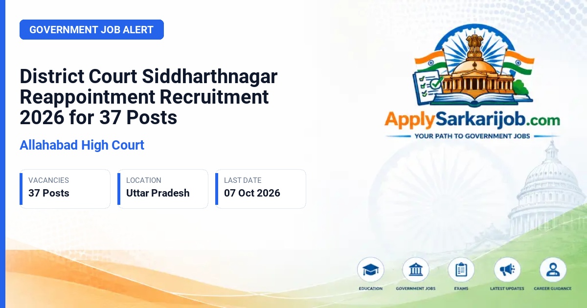 Allahabad High Court - Head Assistant, Senior Assistant, Driver, Daftari, Process Server, Class IV Employee Official Notification Poster & Schedule