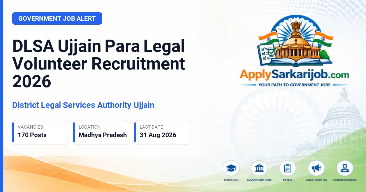 District Legal Services Authority Ujjain - Para Legal Volunteer Official Notification Poster & Schedule