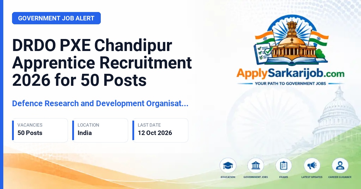 Defence Research and Development Organisation (DRDO) - Apprentice Official Notification Poster & Schedule