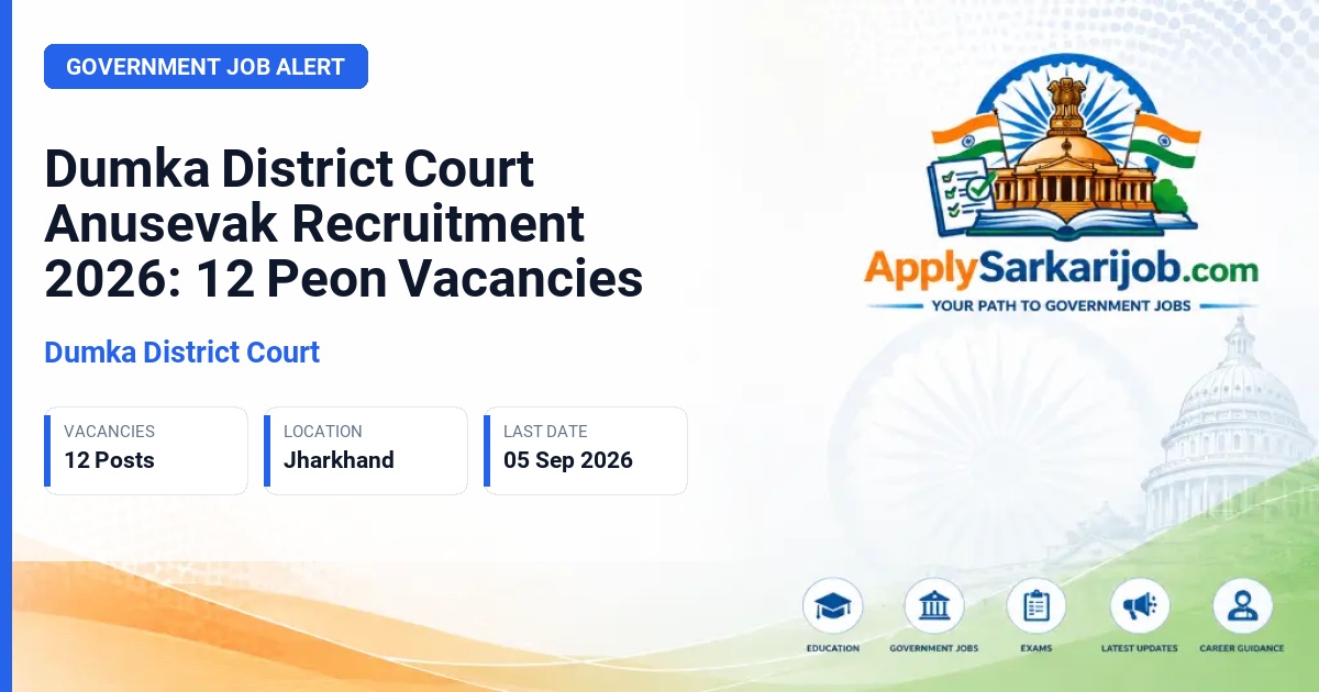 Dumka District Court - Anusevak (Peon) Official Notification Poster & Schedule