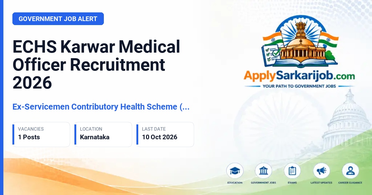 Ex-Servicemen Contributory Health Scheme (ECHS) - Medical Officer Official Notification Poster & Schedule