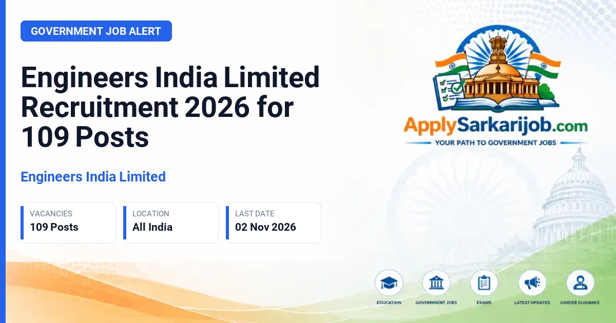 Engineers India Limited - Associate Engineer Grade II, Associate Engineer Gr. III, Associate Engineer Gr. IV, Associate Officer Gr II Official Notification Poster & Schedule