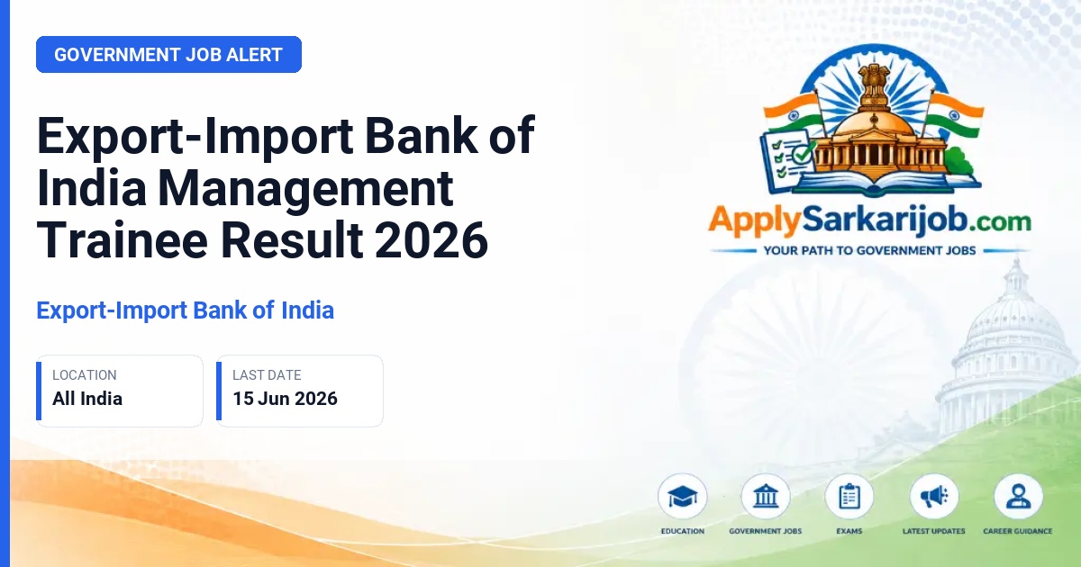 Export-Import Bank of India (EXIM Bank) - Management Trainee (MT) Official Notification Poster & Schedule
