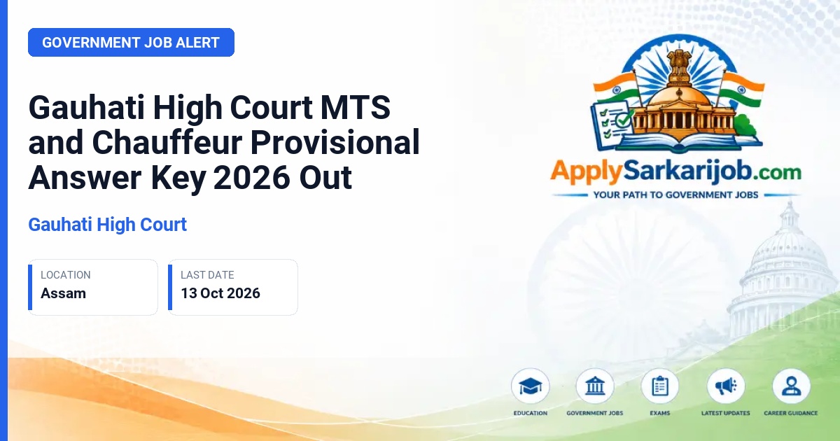 Gauhati High Court - Multi Tasking Staff and Chauffeur Official Notification Poster & Schedule