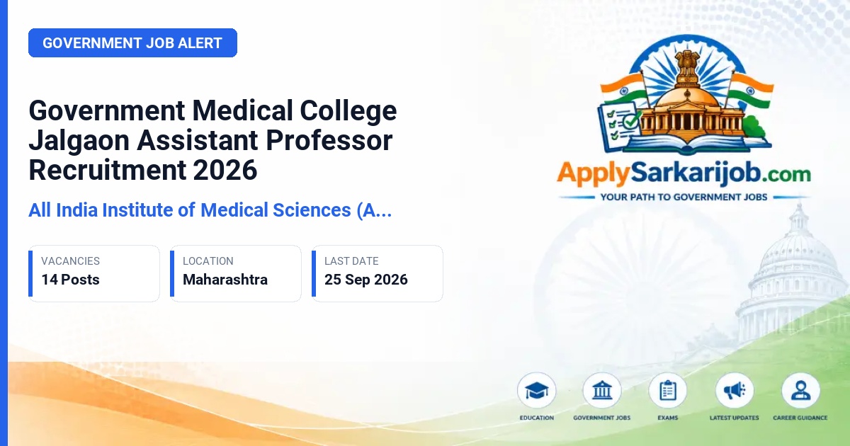 All India Institute of Medical Sciences (AIIMS) New Delhi - Assistant Professor Official Notification Poster & Schedule