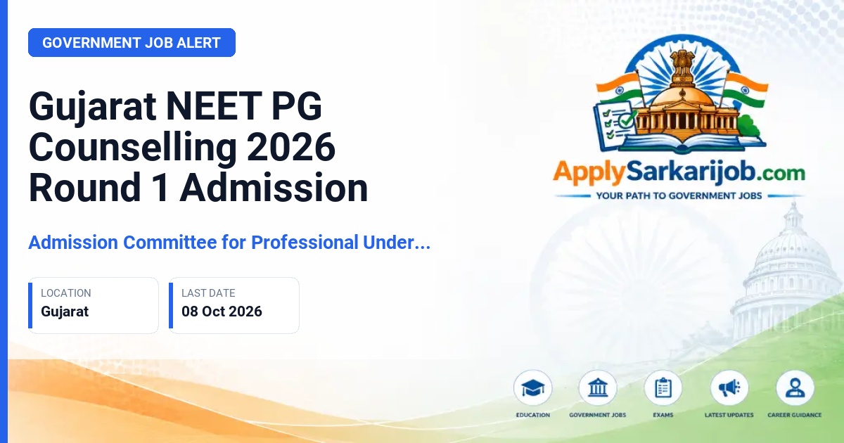 Admission Committee for Professional Undergraduate Medical Educational Courses (ACPUGMEC) - NEET PG Counselling Round 1 Official Notification Poster & Schedule