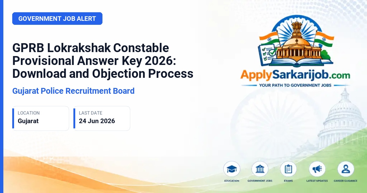 Gujarat Police Recruitment Board - Lokrakshak Cadre (Constable) Official Notification Poster & Schedule