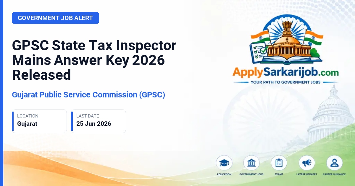 Gujarat Public Service Commission (GPSC) - State Tax Inspector (Class-3) Official Notification Poster & Schedule