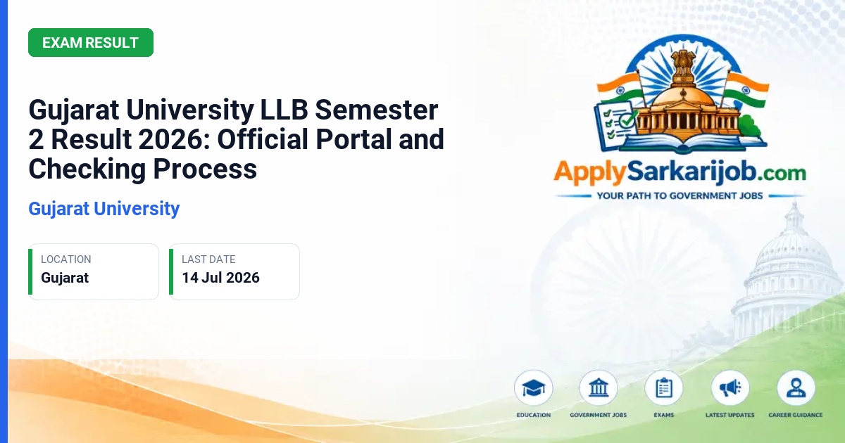 Gujarat University - Gujarat University LLB Semester 2 Result 2026: Official Portal and Checking Process Official Notification Poster & Schedule