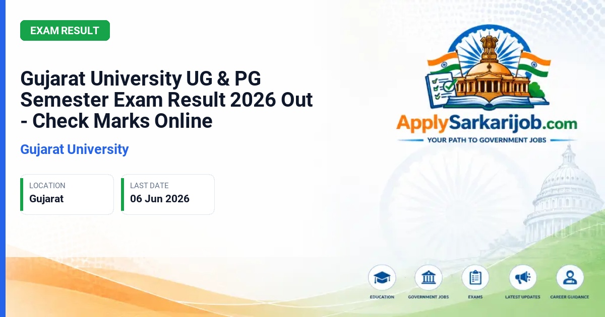 Gujarat University - UG and PG Semester Examinations 2025-2026 Official Notification Poster & Schedule