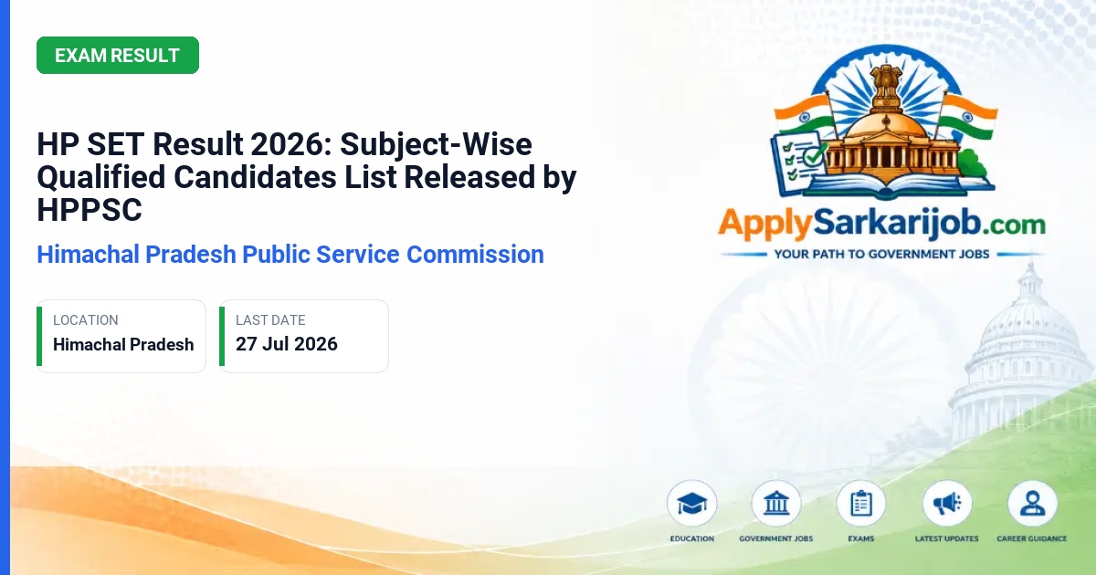 Hp Audio Tes Set HP SET Result 2026 Out: Download HPPSC Qualified Candidate